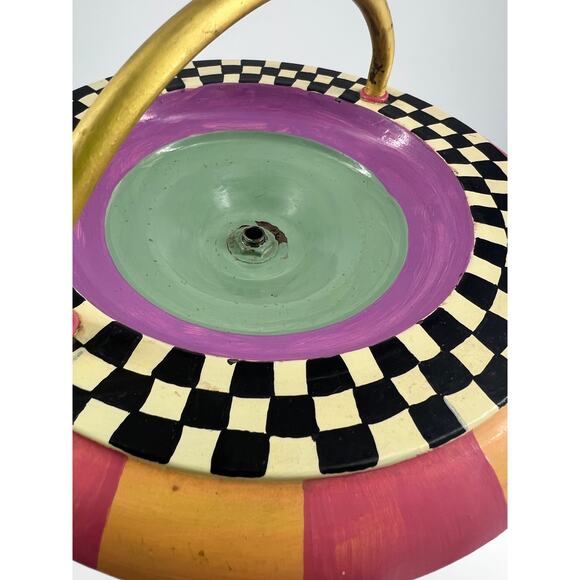 Mackenzie Childs Inspired Vintage Ashtray Rare Collectible Colorful 90s Retro - Picture 12 of 12